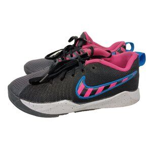 Nike Kids Team Hustle Quick 2 Shoes Size 5.5 Youth Black Pink CQ 9438 Lace Up